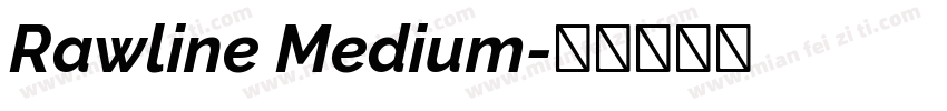 Rawline Medium字体转换